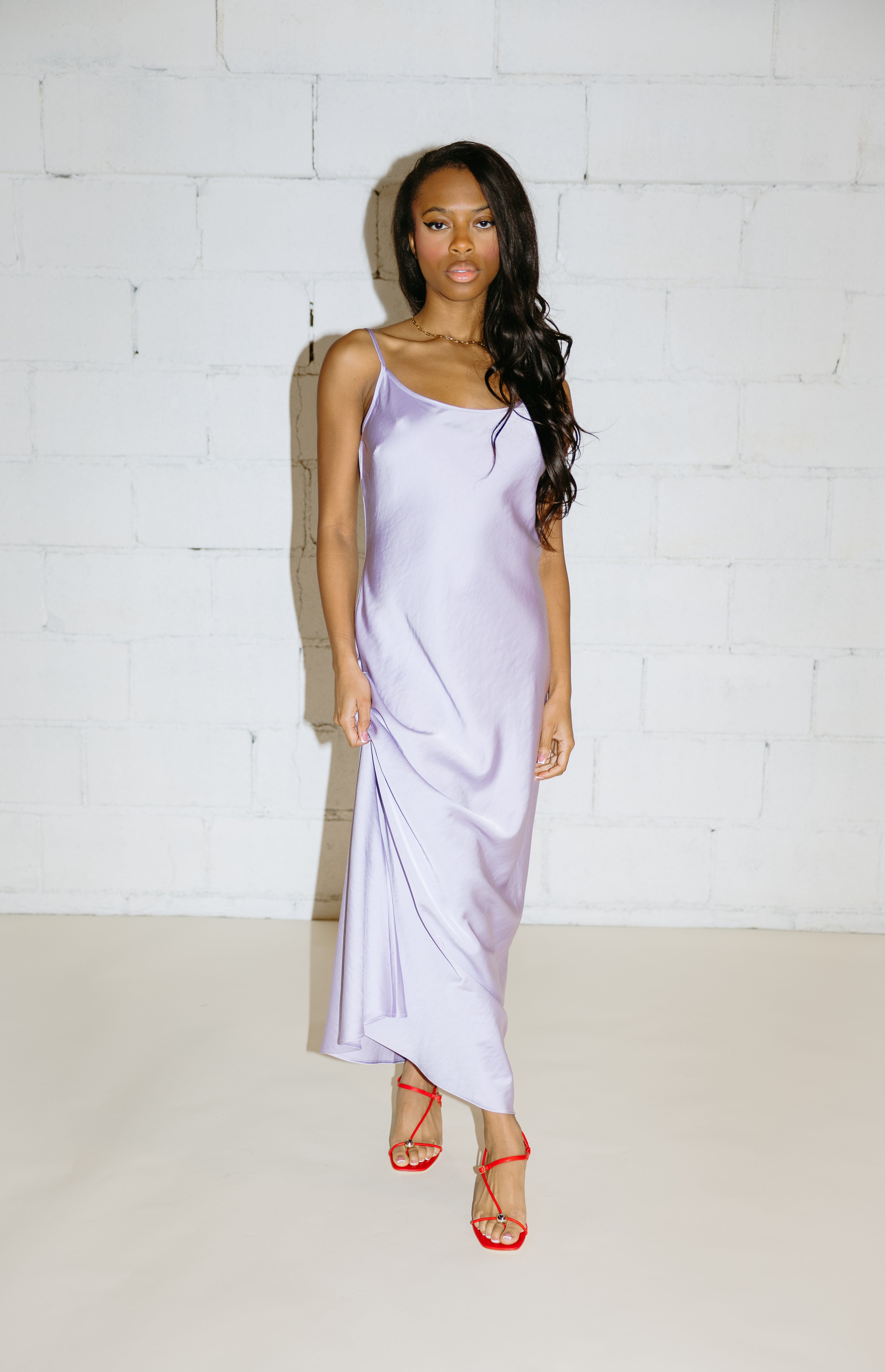 purple slip dress Saint Art