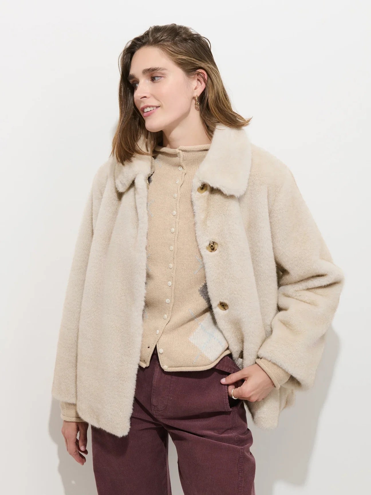 Alex Mill - Duane St Jacket in Faux Fur (Pavlova) – Pattino