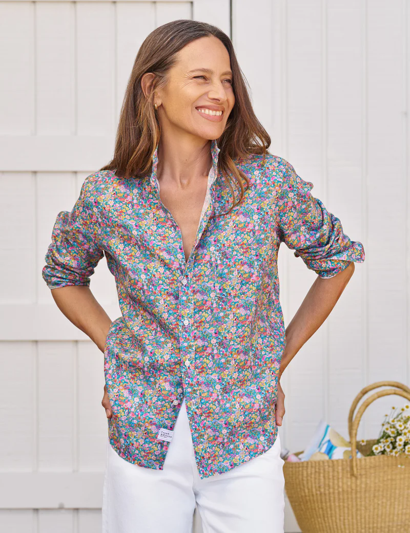 Frank&Eileen EILEEN XS USA製 コットンシャツ Frank & Eileen - Eileen Shirt (Multicolor Flowers) – Pattino
